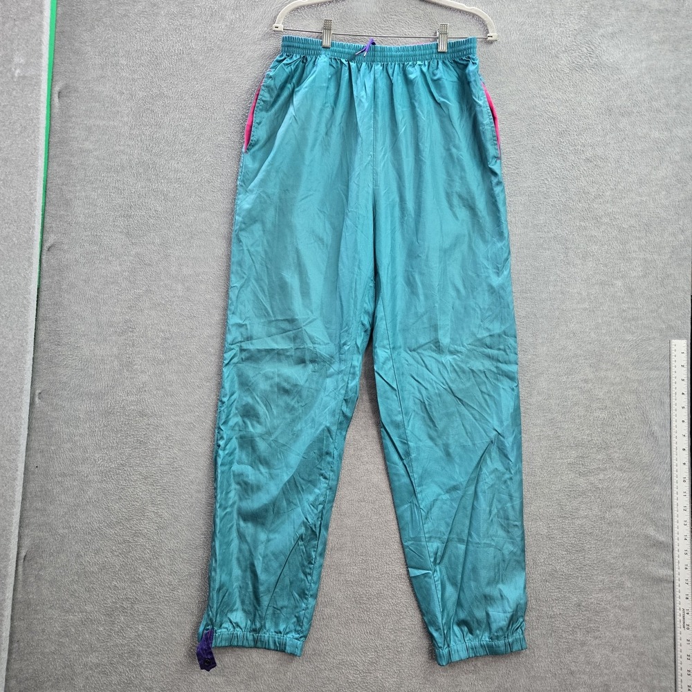 VINTAGE‎ Columbia Women Activewear Pants L Blue Snow Ripstop Drawstring Pockets
